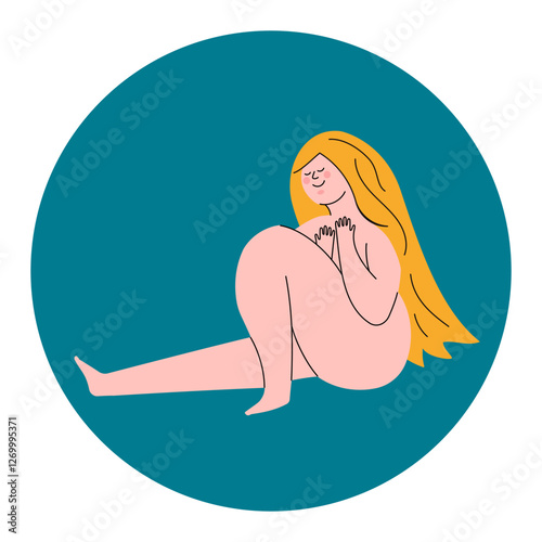 Peaceful Self Care and Relaxation Illustration