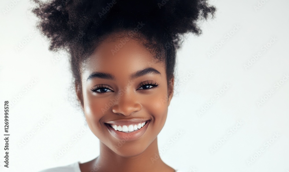 Smiling young woman with flawless skin on white background. Smiling young woman with flawless skin on white background.