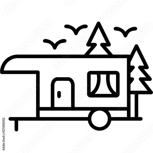 Camping Trailer Icon