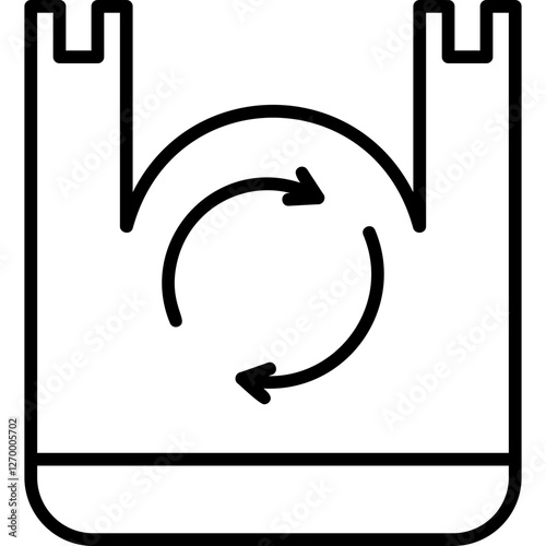 Recycled Plastic Bag Icon