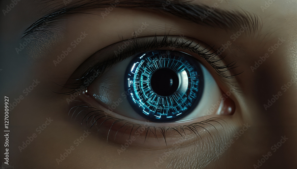 Fototapeta premium The Future of Space and Technology with Artificial Intelligence