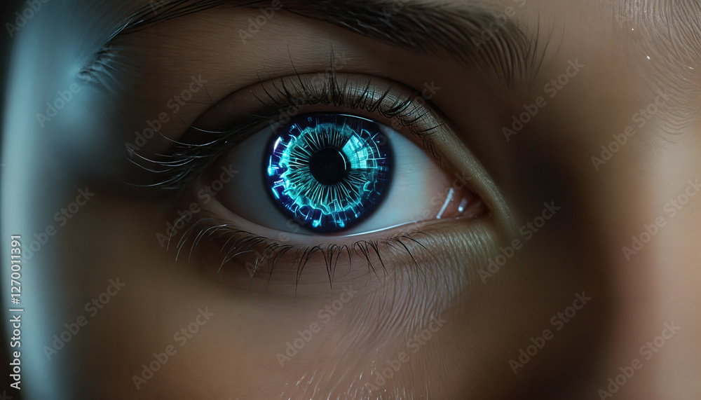 Fototapeta premium The Future of Space and Technology with Artificial Intelligence