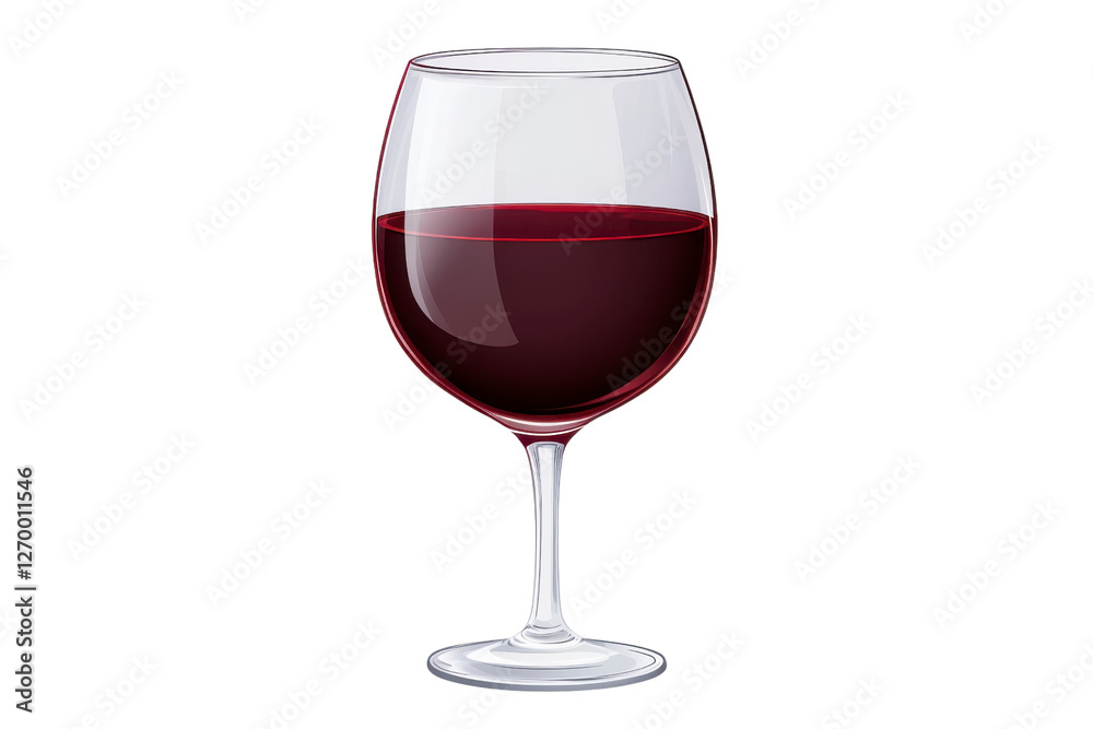 clear wine glass filled with red wine, showcasing its rich color and elegant shape. Perfect for celebrations or cozy evening clear wine glass filled with red wine, showcasing its rich color and elegant shape. Perfect for celebrations or cozy evening