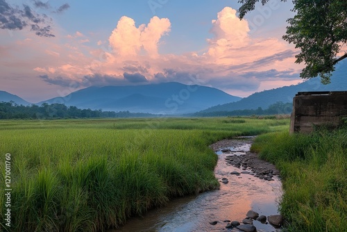 The environmental consequences of macrophyte algae after the damming of the Corumbá River for electricity production in 2019 resulted in the destruction of the Luziania River in Luziania, Goiás, photo