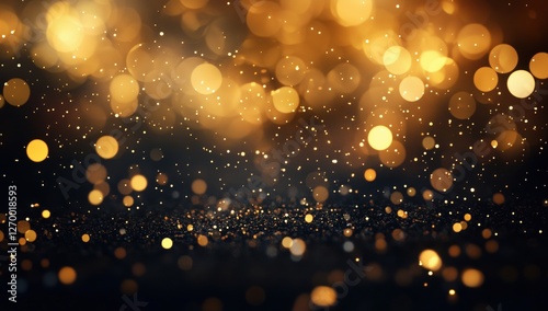 background and gold sparkles on a dark background