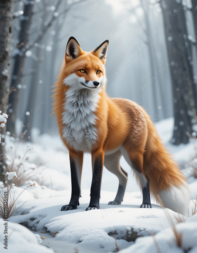 Obraz premium Wild Elegance: Fox