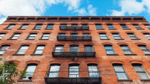 Majestic Brick Building: Architectural Marvel of Urban Living