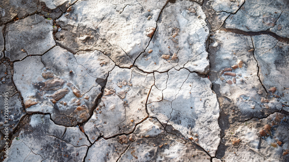 Dry cracked earth surface showing texture and patterns, symbolizing drought and environmental change Dry cracked earth surface showing texture and patterns, symbolizing drought and environmental change