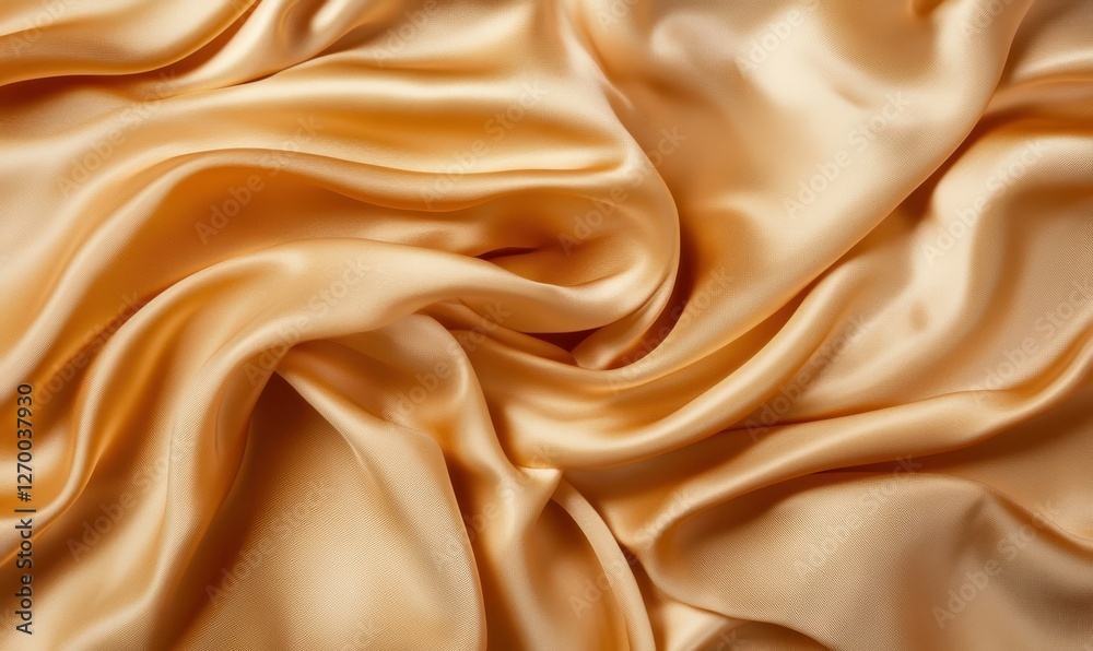 Abstract pattern of flowing silk fabric in vibrant gold tones, soft glowing reflections adding depth, luxurious and elegant vibe, clean and sharp design Abstract pattern of flowing silk fabric in vibrant gold tones, soft glowing reflections adding depth, luxurious and elegant vibe, clean and sharp design