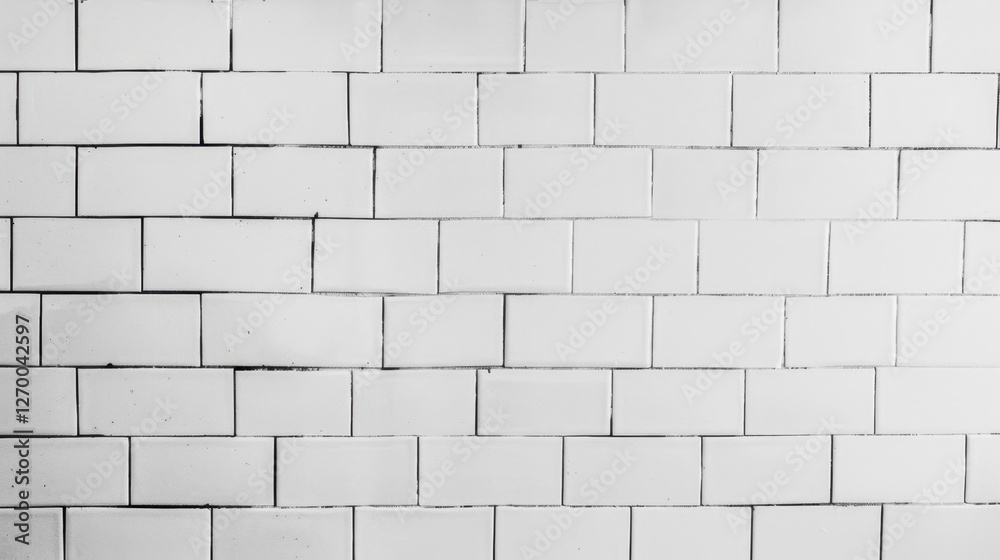 White subway tile wall with clean, modern aesthetic, perfect for various design projects. uniform pattern adds touch of elegance and simplicity to any space White subway tile wall with clean, modern aesthetic, perfect for various design projects. uniform pattern adds touch of elegance and simplicity to any space