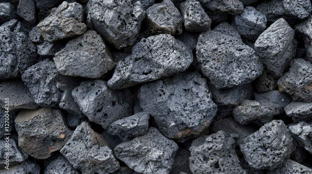 Rough volcanic rocks in various shapes and sizes, showcasing dark texture and natural patterns. Ideal for landscaping or construction projects Rough volcanic rocks in various shapes and sizes, showcasing dark texture and natural patterns. Ideal for landscaping or construction projects
