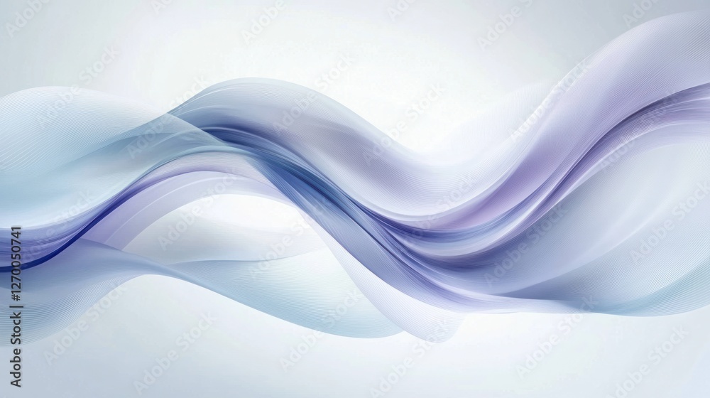 Fototapeta premium Elegant Abstract Wave Background in Soft Blue and Purple Hues