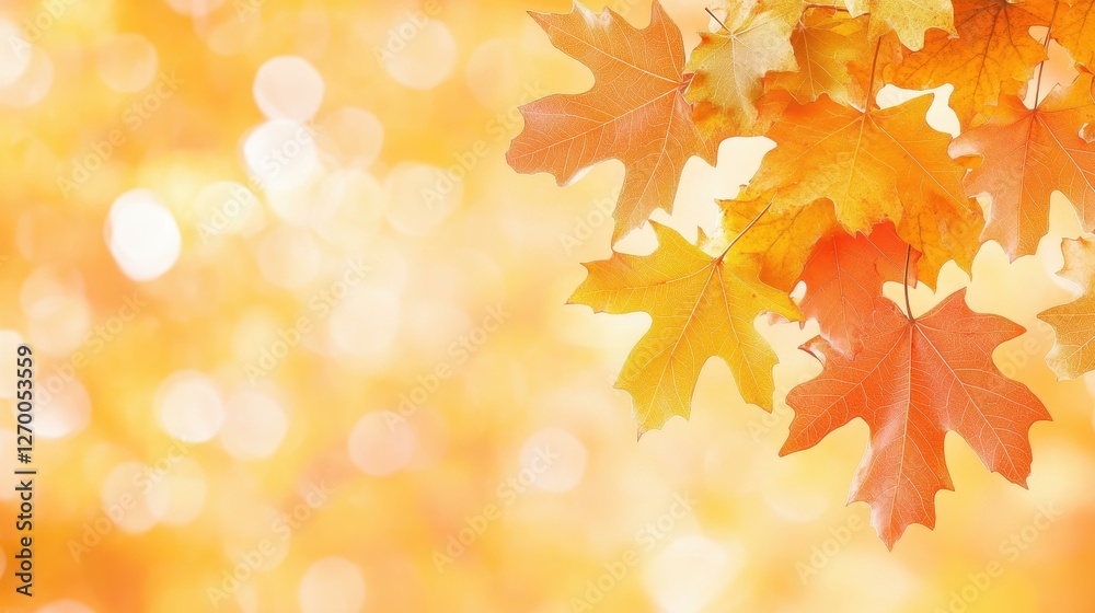 Autumn leaves in vibrant hues sway gently on branches, creating a stunning fall scene in a sunny park backdrop. Autumn leaves in vibrant hues sway gently on branches, creating a stunning fall scene in a sunny park backdrop.
