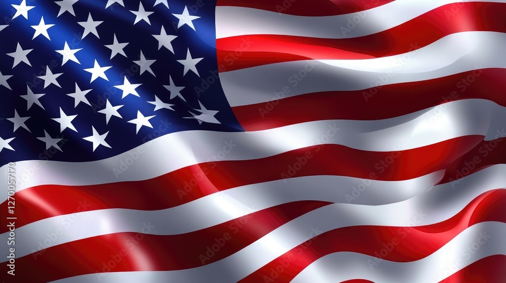 Obraz premium A banner for Presidents' Day showcasing the American flag and an open frame for personalized messages or images, elegantly commemorating the occasion.