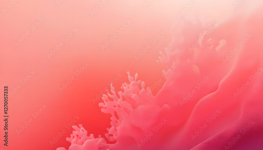 Fototapeta premium Abstract coral pink gradient color banner background. Generated image