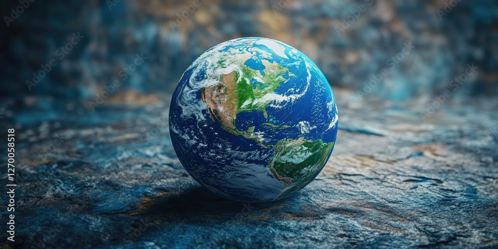 An image of a floating globe against an iceberg background, symbolizing climate change and the fragility of our planet's environment. An image of a floating globe against an iceberg background, symbolizing climate change and the fragility of our planet's environment.