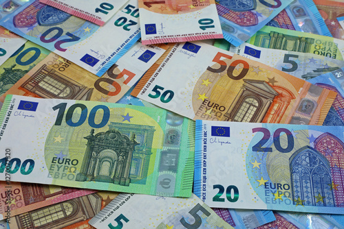 euro banknotes background