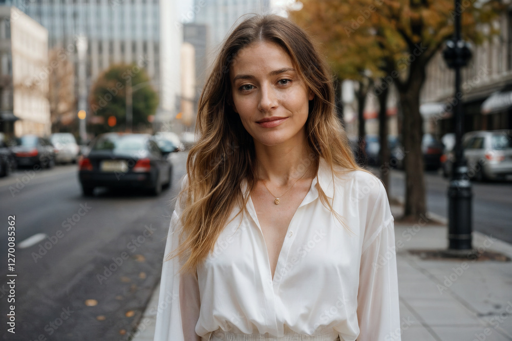 Professional Businesswoman in Modern Cityscape Generative ai. Professional Businesswoman in Modern Cityscape Generative ai.