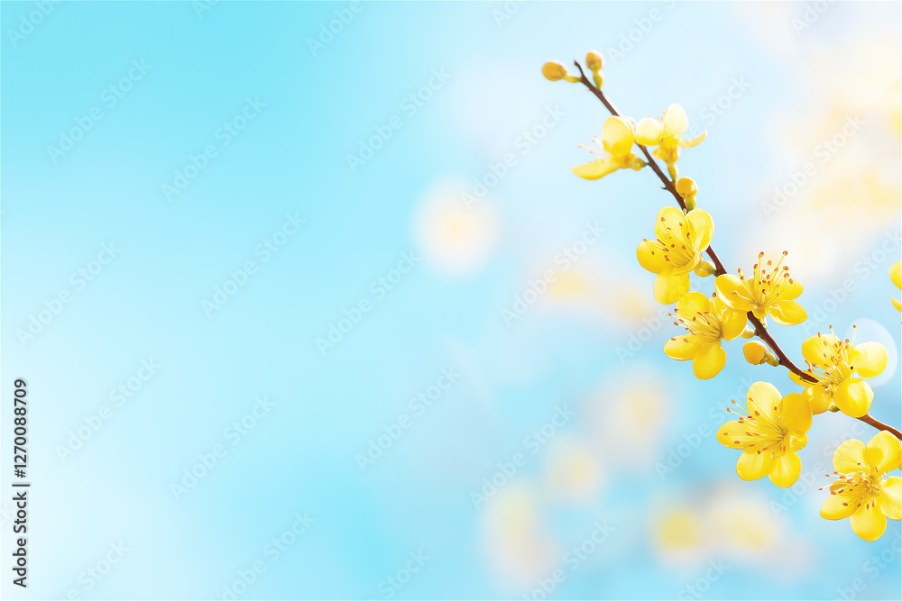 A blooming yellow flower against a soft, blurred background. The delicate petals stand out with vibrant colors, bringing a sense of freshness and calm. A blooming yellow flower against a soft, blurred background. The delicate petals stand out with vibrant colors, bringing a sense of freshness and calm.