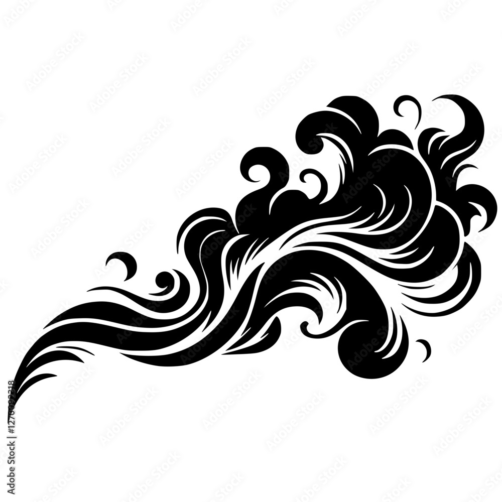 Fototapeta premium Abstract smoke silhouette