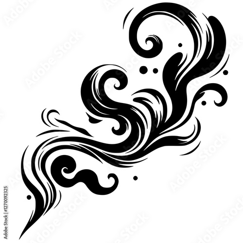 Abstract smoke silhouette