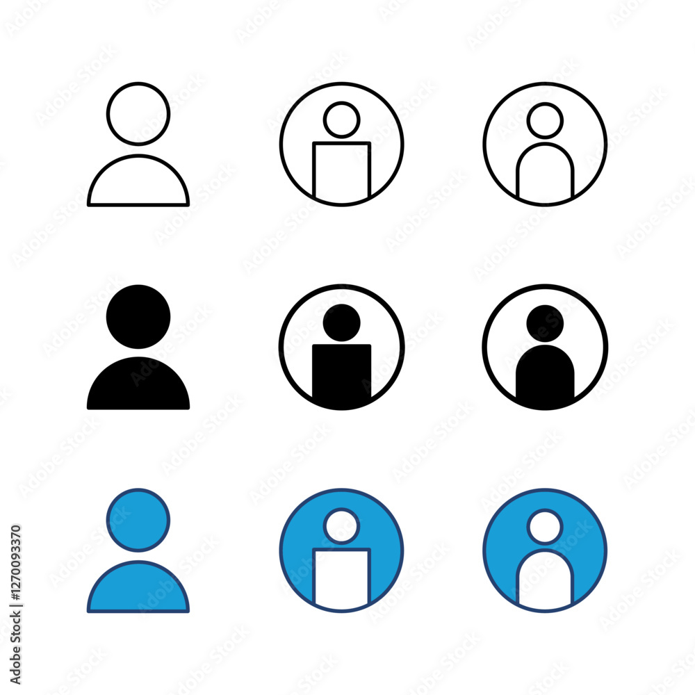User Icon set. person sign. people icon. User Icon set. person sign. people icon.