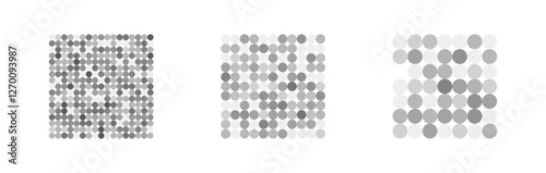 Censured blur gray pixels vector set