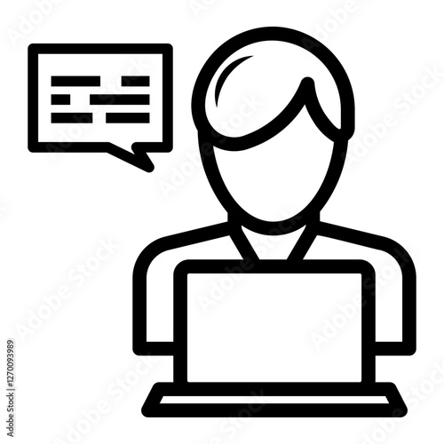 blogger Line Icon