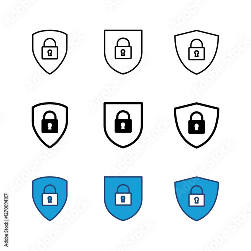 Security icon set. protection icon. privacy. vpn