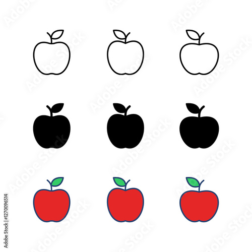 Apple icon set. Apple vector icon. apple symbols for your web design.