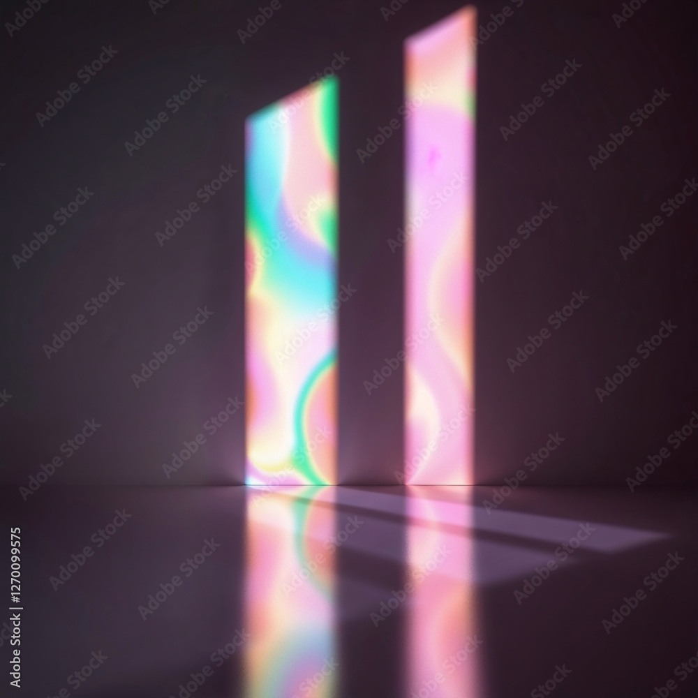 direct harsh shadows, iridescent reflections direct harsh shadows, iridescent reflections