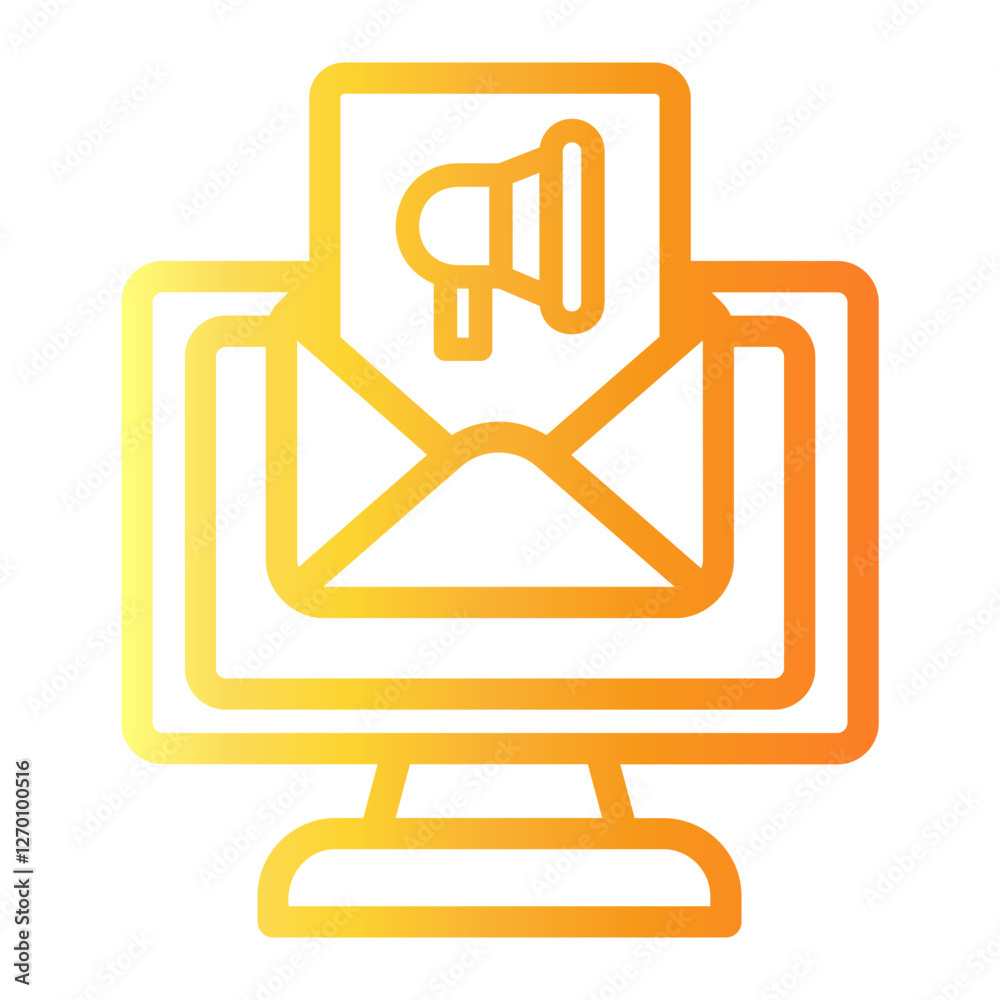 email promotion Line Gradient Icon email promotion Line Gradient Icon