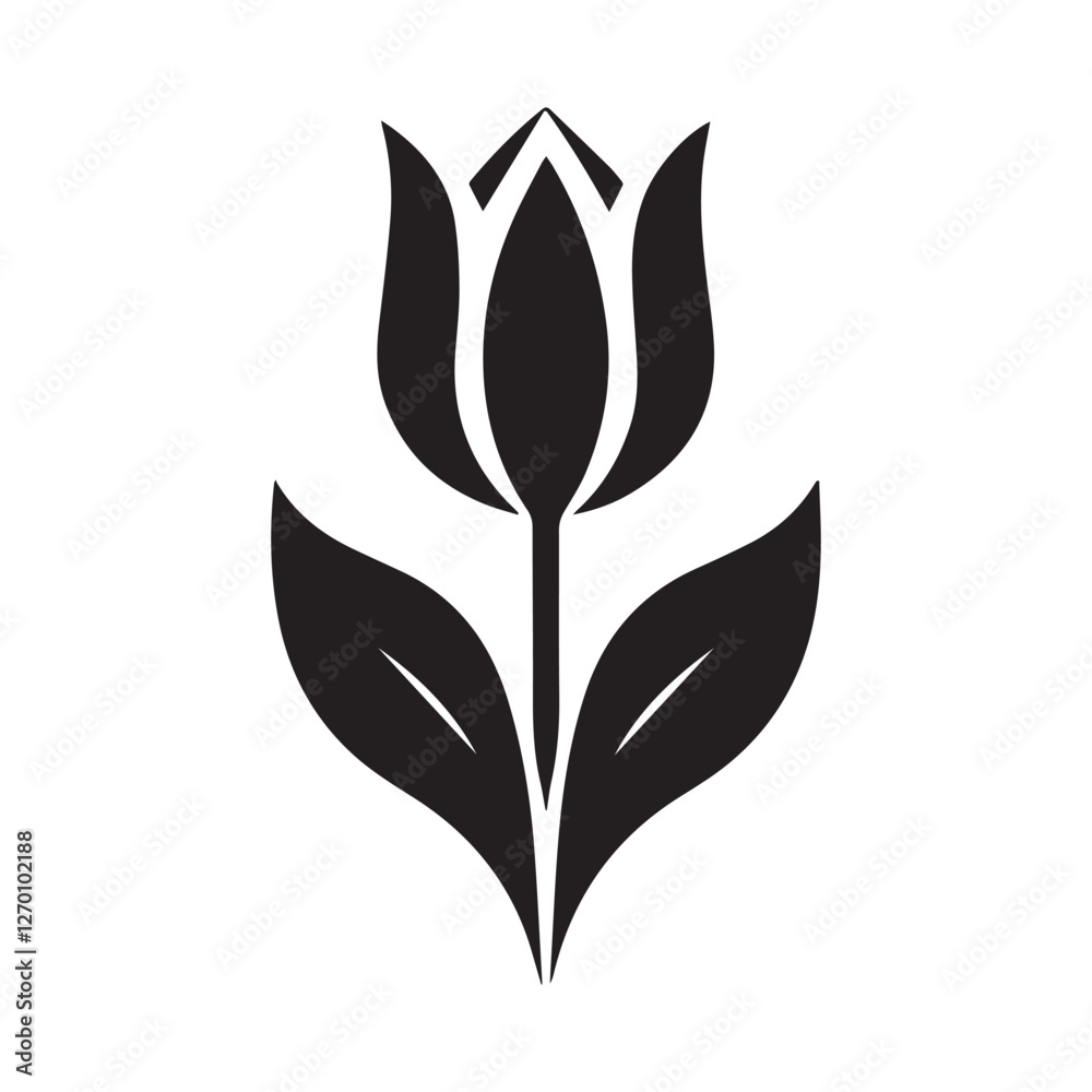 Obraz premium Black and white flower