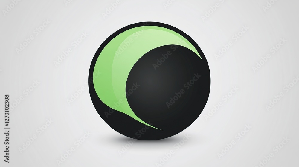 Abstract Green and Black Sphere Logo Design