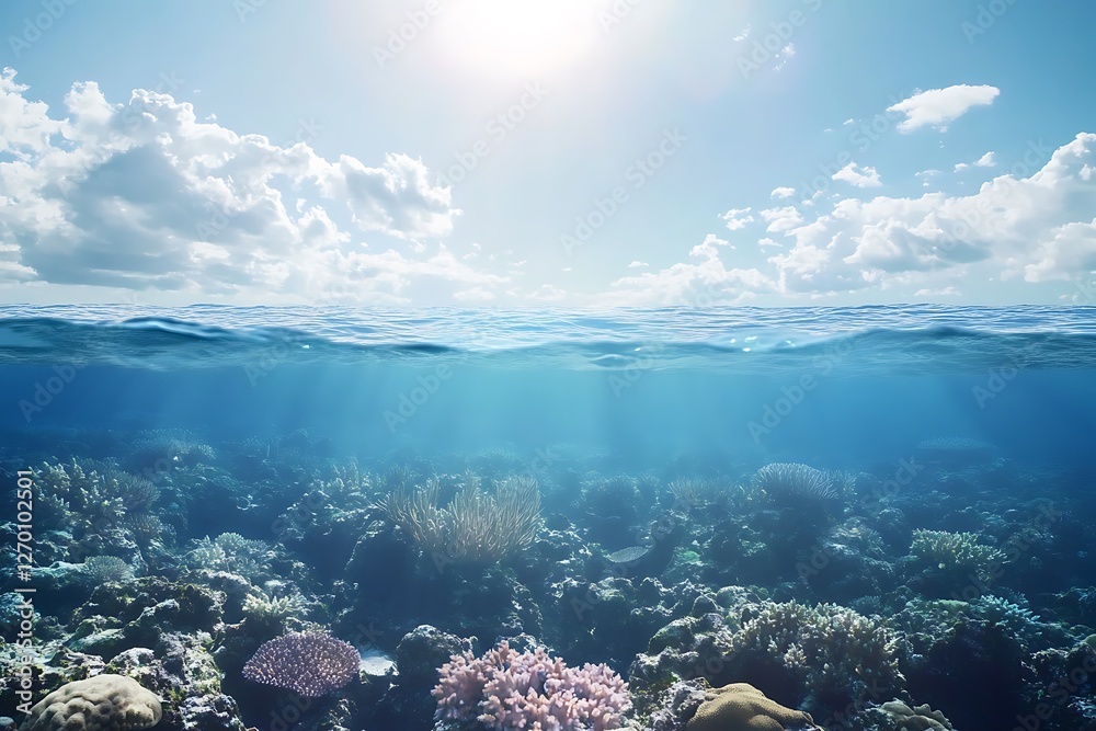 Fototapeta premium Stunning Underwater Coral Reef Landscape