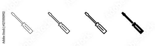 Screwdriver icon vector isolated on white background. Screwdriver vector icon