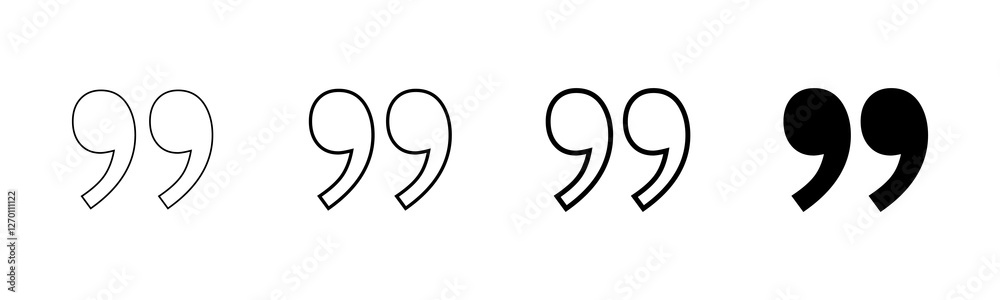 Quote icon vector isolated on white background. Quote sign icon. Quotation mark symbol. Quote icon vector isolated on white background. Quote sign icon. Quotation mark symbol.