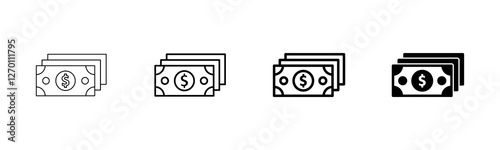 Money icon vector isolated on white background. Money vector icon. Dollar icon