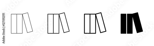 Library icon vector isolated on white background. Book icon vector