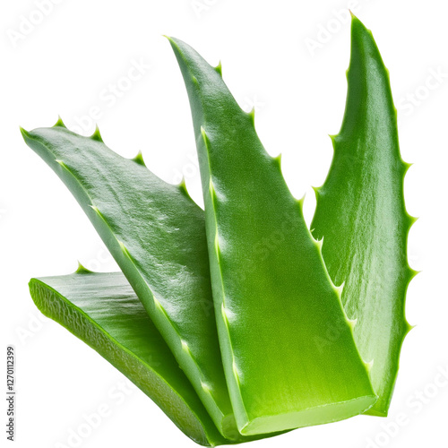 Aloe Vera isolated on white background full depth of field
