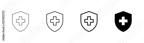 Health insurance icon vector isolated on white background. Insurance health document icon