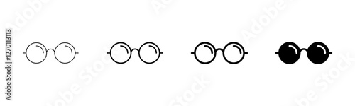 Glasses icon vector isolated on white background. Stylish Eyeglasses. Glasses vector. Optical concept