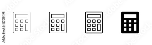 Calculator icon vector isolated on white background. Calculator vector icon. Accounting icon