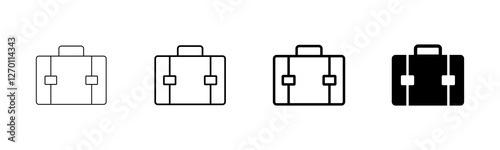 Briefcase icon vector isolated on white background. Briefcase vector icon