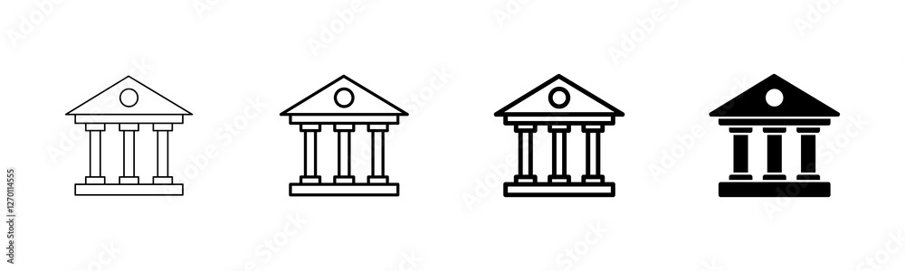 Bank icon vector isolated on white background. bank vector icon, museum, university Bank icon vector isolated on white background. bank vector icon, museum, university