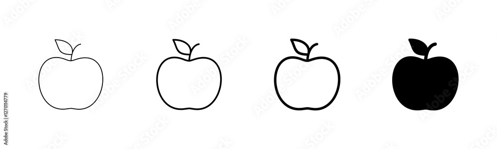 Apple icon vector isolated on white background. Apple vector icon. Apple icon vector isolated on white background. Apple vector icon.