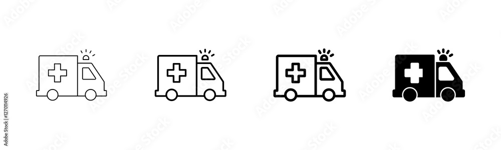 Ambulance Icon vector isolated on white background. Ambulance Icon Design. ambulance truck icon vector Ambulance Icon vector isolated on white background. Ambulance Icon Design. ambulance truck icon vector