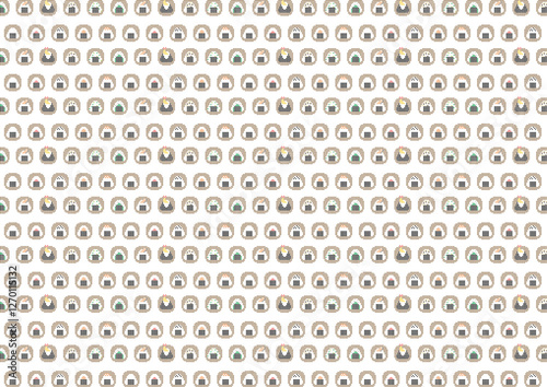 かわいいおにぎりのドット絵で壁紙やラッピングに！