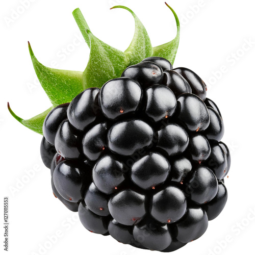 Blackberry isolated on white background full depth of field