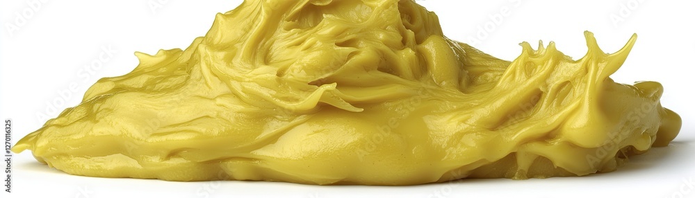 Swirl of mustard paste on white background. Food photography, menu idea Swirl of mustard paste on white background. Food photography, menu idea